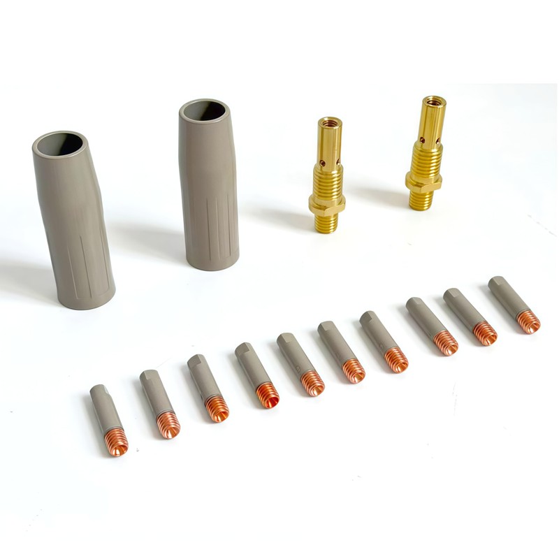 TimelyDu 14pcs Mig Welding Torch Accessory Kit with Non-Stick Coating;