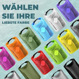 Nordlight Dry Bag 20 L Waterproof Bag – (Black) Waterproof Pack Bag with Roll Top Closure and Shoulder Strap for Swimming, Bathing, Beach, Canoeing, Stand-Up Paddling, Diving