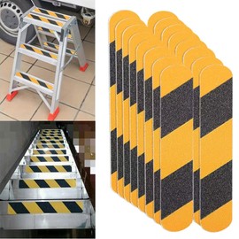 Garerip 12-Pack Anti Slip Traction Tape, 1.57inch x 13inch, Non-Slip Grip Adhesive Tape to Indoor or Outdoor Stair,Tubs, Boats, Safety Grip Tape Non Skid Roll for Stair Steps, 4cm x 33cm