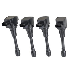 Ignition Coil Pack Set of 4 - Compatible with Nissan & Infiniti Vehicles - 2007-2017 Altima 2.5L, Sentra, Rogue, Cube, Versa, QX60, FX50, M56 - Replaces 22448JA00C, 22448ED000, 22448JA00A, UF549