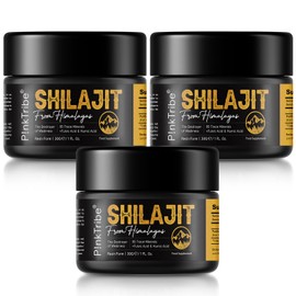 Shilajit Resin, Original Himalayan Shilajit 30g - Gold Grade 100% Pure, Rich in Fulvic & Humic Acid, Minerals, Immune System & Vitality Booster, Vegan (Pack of 3)