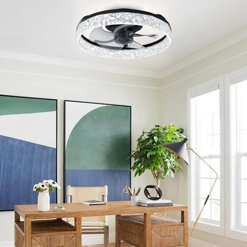 Depuley Ceiling Fans with Lights and Remote: 16" Modern Low