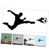 GRIRIW Sports Wall Decal Soccer Player Theme Bedroom Decor Safe