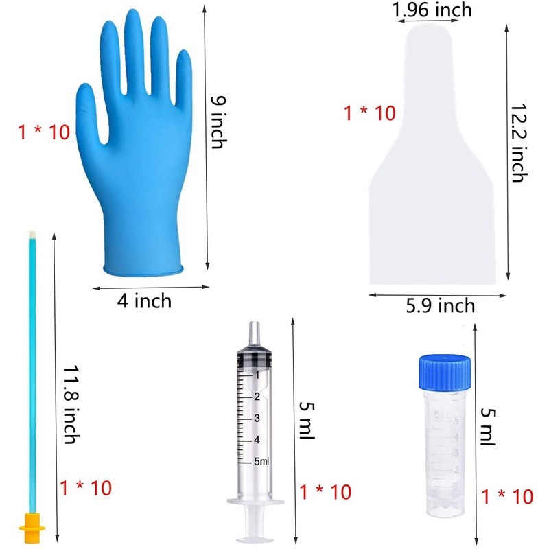 10 Set AI Artificial Insemination Dog Breeding Kit, Canine Breeding