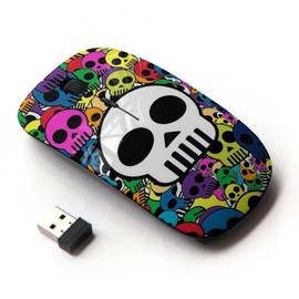 KOOLmouse [ Optical 2.4G Wireless Mouse [ Skull Wallpaper Colorful Pirate Drawing ]