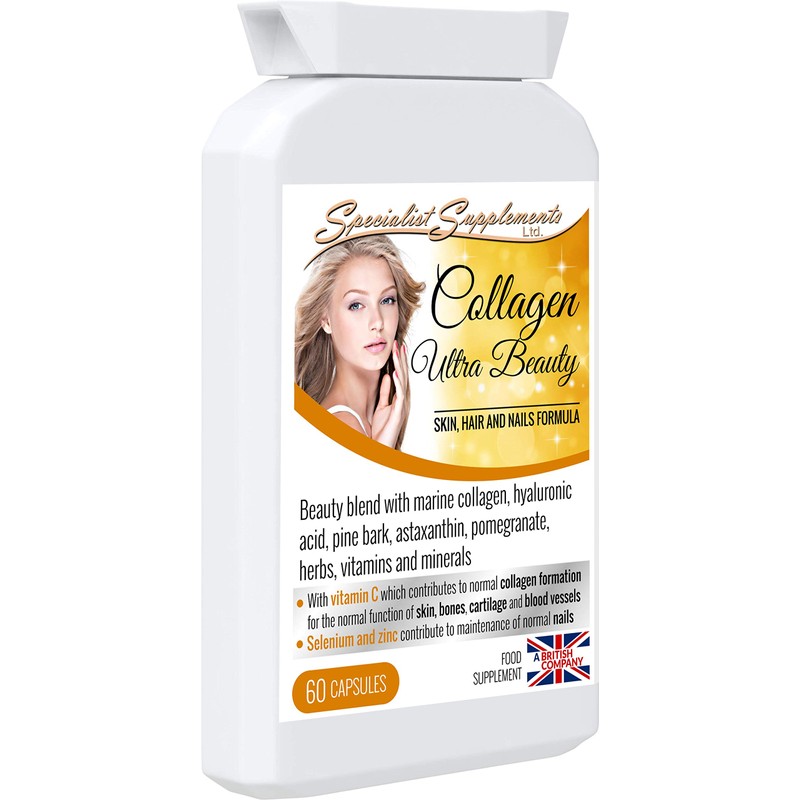 Specialist Supplements Collagen Ultra Beauty Marine Collagen, Hyaluronic Acid, Vitamin,