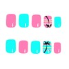 48Pcs Summer Press on Nails and Toes Matching Set Palm
