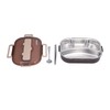 Stainless Steel Lunch Box with Cutlery Compartment for Office Worker