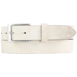 BELTINGER Children's Belt Made of Soft Full Cowhide Leather Vintage Look 3 cm Leather Belt for Boys 30 mm Narrow Belt Used Look, Mist Silver