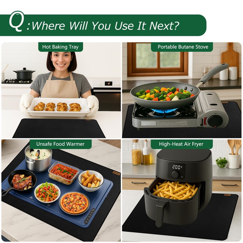PONGARD Fireproof Stove Top Covers for Electric Stove, Waterproof &