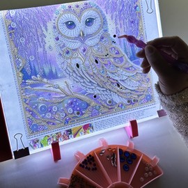 Muzagroo Art A4 LED Light Pad for Diamond Paintings Kits for Adults with Diamond Art Tools and Accessories, USB Powered Adjustable Brightness Light Board for Drawing, Tattoo, Sketching(Pink, A4)