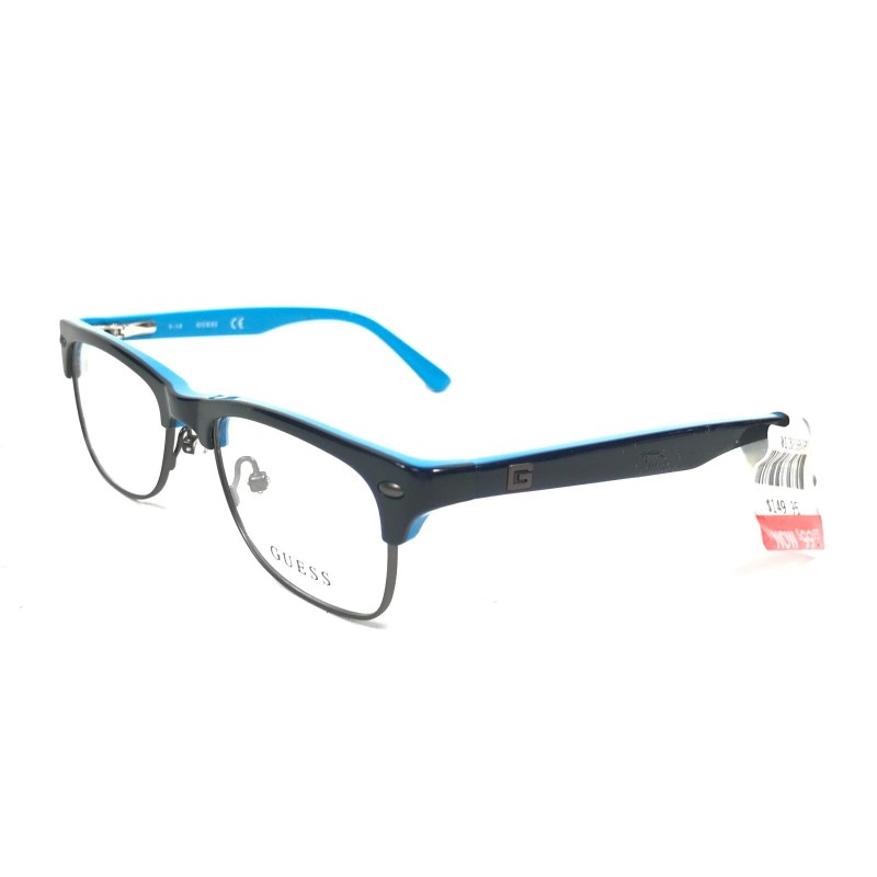Guess GU9174 090 Kids Eyeglasses Frames Black Blue Square Half