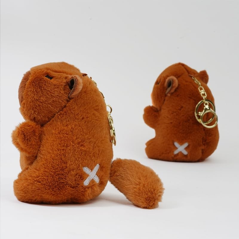 Clearstone Capybara Plush Keychain Chabimaru Tail, 7.3 inches (18.5 cm),