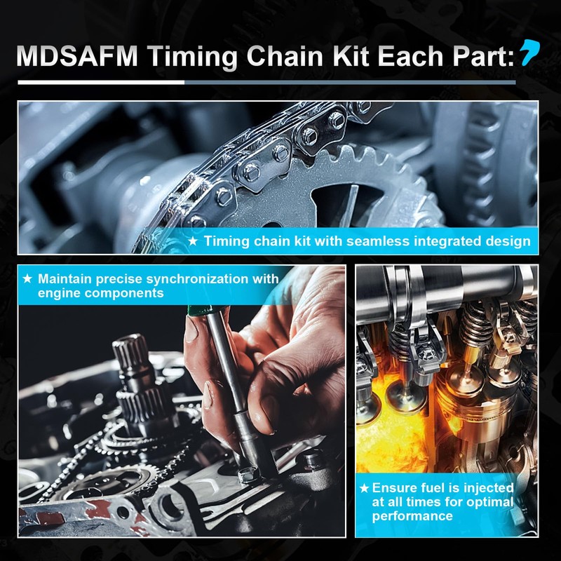 Timing Chain Kit with Water Pump, Fits 2.4L DOHC Engine,