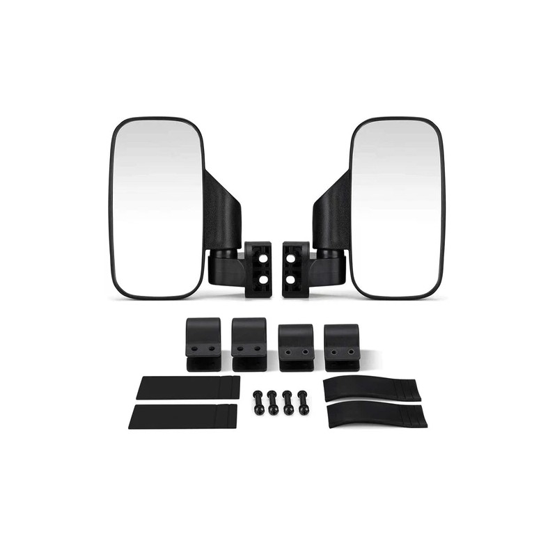 TWOM 1.75"~2" Breakaway Side Mirrors Rear View Mirror Set For
