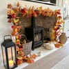 CQURE 9 Pack Artificial Autumn Fall Maple Leaf Garland, 5.9Ft/Piece