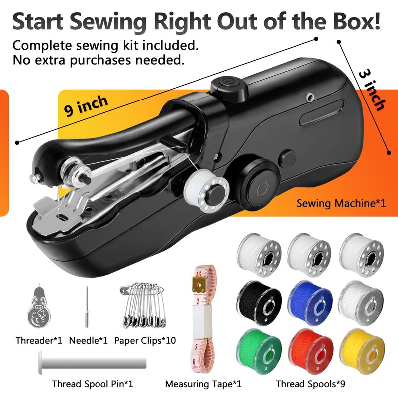 Handheld Sewing Machine, Mini Portable SewingMachine for Beginners, Electronic Small