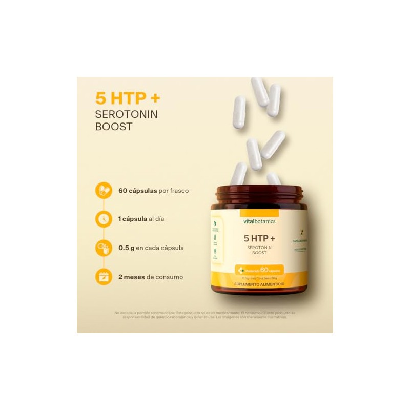 VITAL BOTANICS - 5-HTP Hidroxitriptofano de Semilla de Arroz -