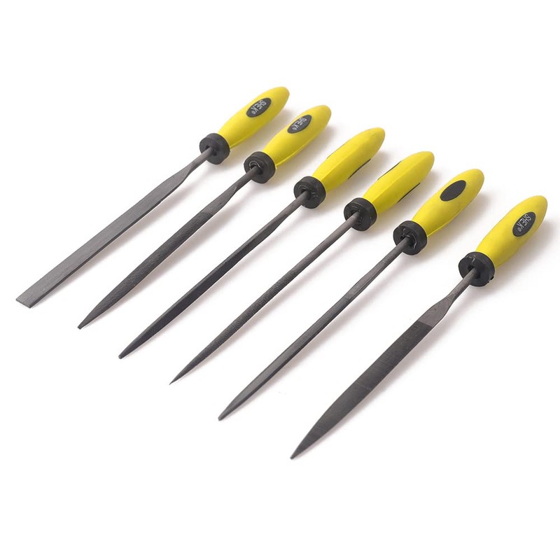 Oudtinx Needle File Set (6 Piece Set) Includes Flat, Flat