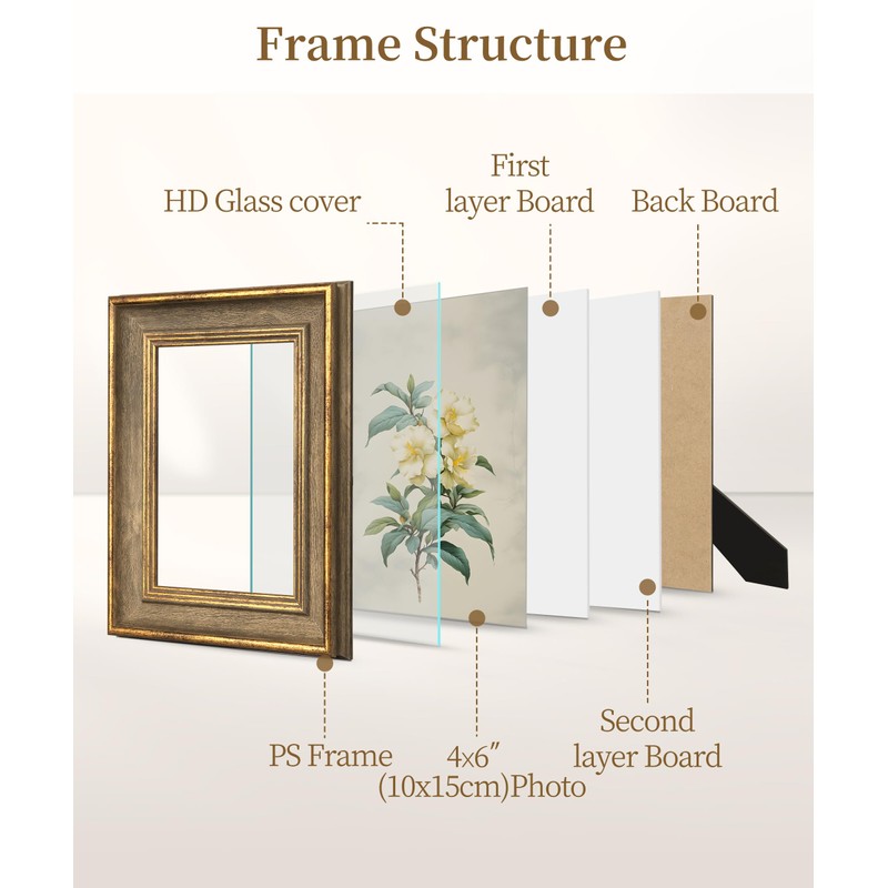 Afuly Retro Picture Frame 10 x 15 cm