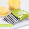 Lumeiy Vegetable Slicer Stainless Steel Chip Wave Cutter (Green)