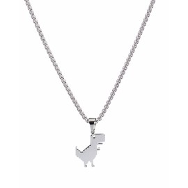 TPZORJX 1 Piece Titanium Dinosaur Keel Necklace, Women's Necklace, Anti-Allergy Necklace, Women's Jewellery, Gifts for Friends, Couples, Wives