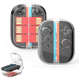 For Switch 2 収納ケース Lucktree ゲームコントローラー PC透明収納ボックス 磁性取り付け 薄型 軽量 耐衝撃 取付簡単 持ち運びが簡単 保護ケース カバー （クリア）