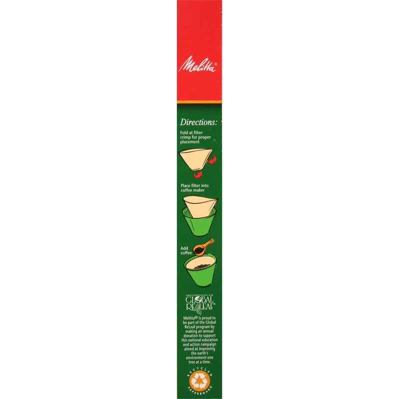 Melitta #4 Cone Coffee Filters, Unbleached Natural Brown, 40 Count