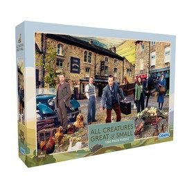 Gibsons 1000 Piece Jigsaw Puzzle for Adults All Creatures Great & Small Colourful Countryside Village Scene from the TV Show Eco-Friendly Puzzle Made from 100% Recycled Thick Board Premium Gift