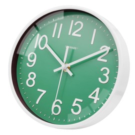 VIKMARI Wall Clock, Small 20 cm, Modern Blue Silent Analogue Wall Clock for Living Room, Kitchen, Office, Bedroom, School