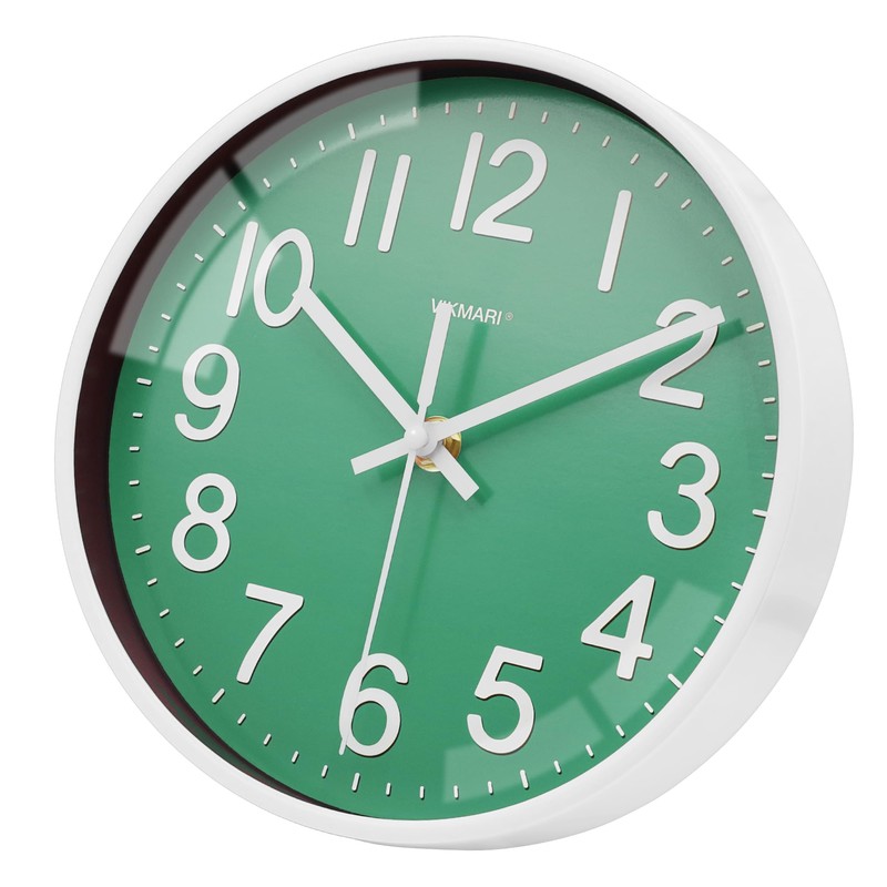 VIKMARI Wall Clock, Small 20 cm, Modern Blue Silent Analogue