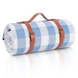 sapsisel - Manta de Picnic de 80 x 80 Pulgadas, Extragrande, Impermeable y Plegable, Manta de Playa de 3 Capas para 6 a 8 Adultos, para Camping, Parque, Playa, zacate, Interiores..