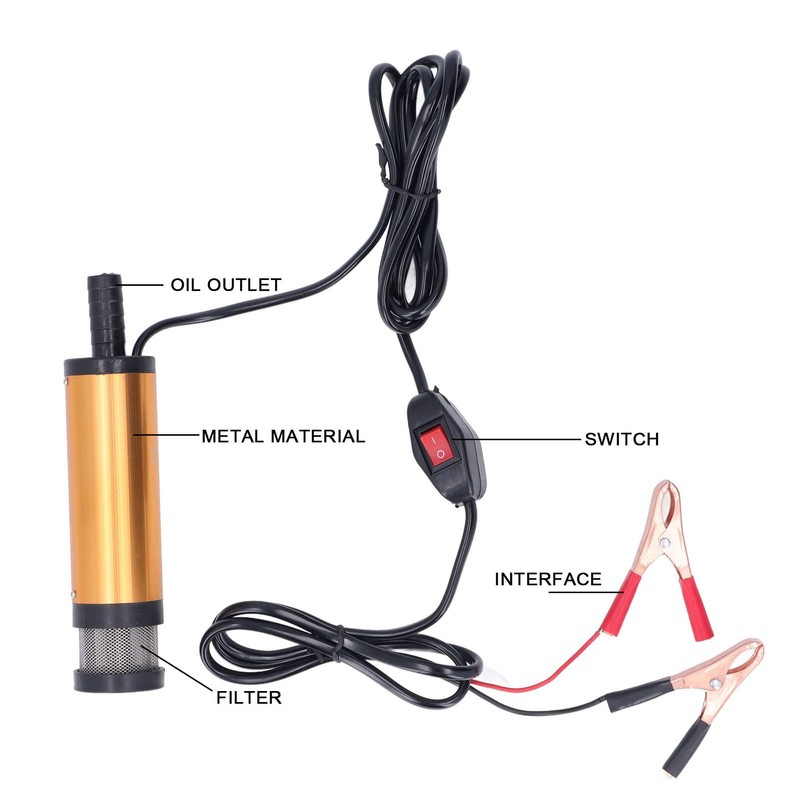 Electric Fuel Pump Universal Stainless Steel Oil Transport Device Mini