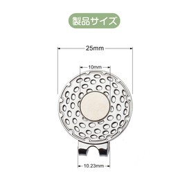 DFsucces Golf Marker, Stylish Golf Cap Clip with Magnet, Base, Hat Clip, Magnet, Golf Marker Holder, Golf Equipment (Set of 2)