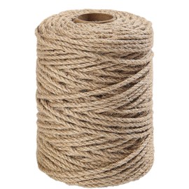 ​​​​​​​​Jute Rope 4mmX120FT, ​​Rope for Crafts Projects Cat Scratcher Scratching Post Tree Gift Wrapping Arts & Crafts Home Decoration Packing Material Christmas Twine Bulk Heavy-Duty (Brown)