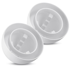 Wonderjune 2pack PVC Furnace Flue Pipe Vent Cap for 1.5" 2" 3" Pipe Hemispherical Flue Roof Vent Cap Keep Small Animals Out of Exterior Exhaust Cover (White)