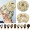 Hairro Messy Hair Bun, Bleached Blonde Fake Hair Bun Hairpiece