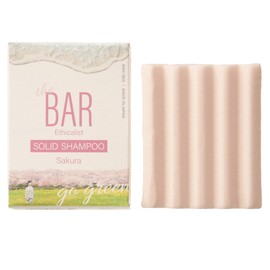 TheBAR Solid Shampoo, Hypoallergenic, Foaming, Functional Ingredients, High Concentration, Organic Solid Shampoo Bar, Sakura, Made in Japan, Cherry Scent