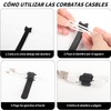 Ruistli Organizador de Cables?60 Pcs-12 * 20cm?Velcr