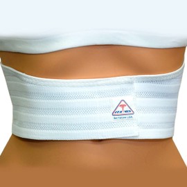 ITA-MED Rib Brace for Women, Breathable Elastic Compression Wrap & Chest Support, Rib Support Belt for Broken, Cracked, Dislocated & Fractured Ribs, Made In USA (White, XXL)