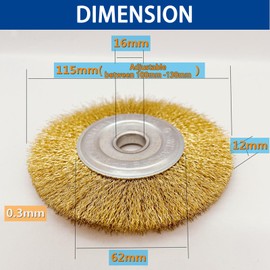 MonoFresh Steel Wire Joint Brush, Set of 2, Compatible with Gloria Multibrush and Other Wire Brushes, 10 mm Wide Weedbrush, Weed Brush, Round Replacement Brush