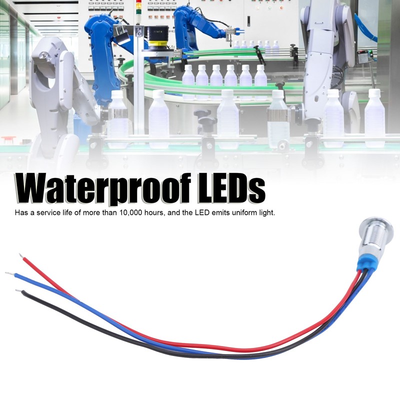 4 Sets PreWired Round LEDs Waterproof 2Color Signal Light Common