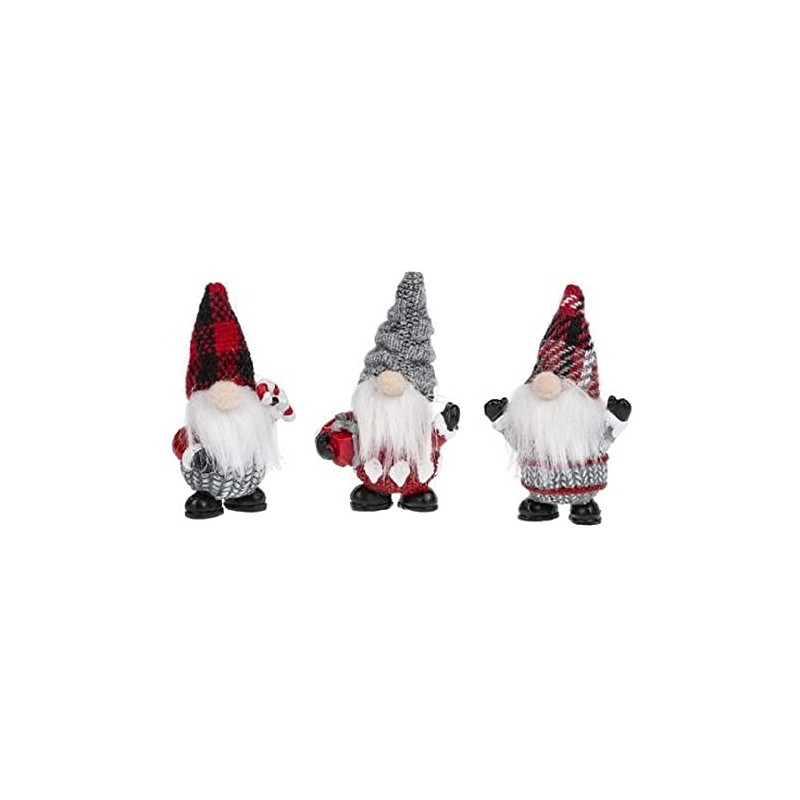 Ganz Home and Garden Christmas Holidays Gnome Mini Figurines/Charms 3-piece