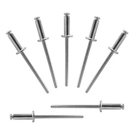 ALLCLEAN 200 Pcs 1/8" x 3/8" Aluminum Blind Rivets,3.2 x 10mm Pop Rivets,Aluminum Grip and Steel Mandrel