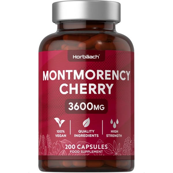 Montmorency Cherry Capsules 3600mg | 200 Count | Tart Cherry