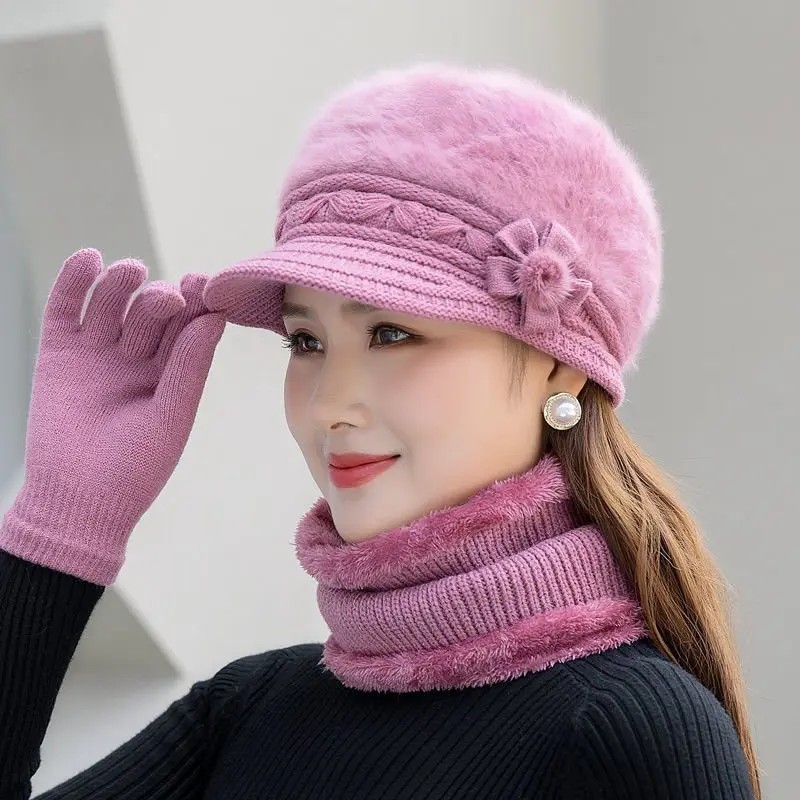 Toolzia 3-Piece Knitted Winter Beanie, Gloves & Scarf Set