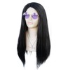 ESUNO Black Rocker Wig Long Black Wig Rock Star Costumes