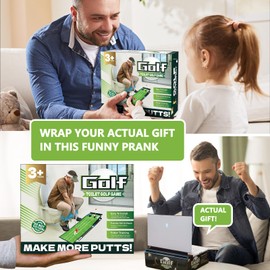 Anyflee Toilet Golf Game Prank Box, Empty Gag Gift Box, Wrap The Actual Gifts with a Fake Box, Funny White Elephant Gifts for Golfer, Husband, Dad, Brother and Boyfriend(Pack of 1)