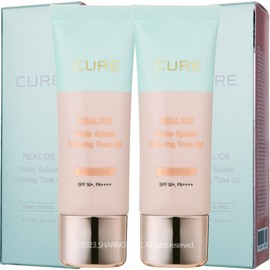 Lasence Loe Cure Realloe Water Splash Calming Tone-Up Sunscreen 40g x 2 / 라센스 로에 큐어 리알로에 워터 스플래쉬 카밍 톤업 선크림 40g x 2개
