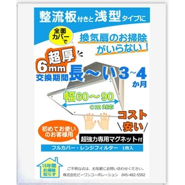 B1 Shop Ventilation Fan Filter with Rectifier Plate (35.4 x 23.8 inches (90 x 60.5 cm) Magnet Included